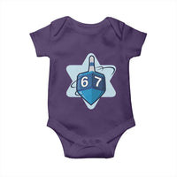 Funny Hanukkah 67 Baby Onesie Six Seven Meme Dreidel Star Of David - Wonder Print Shop