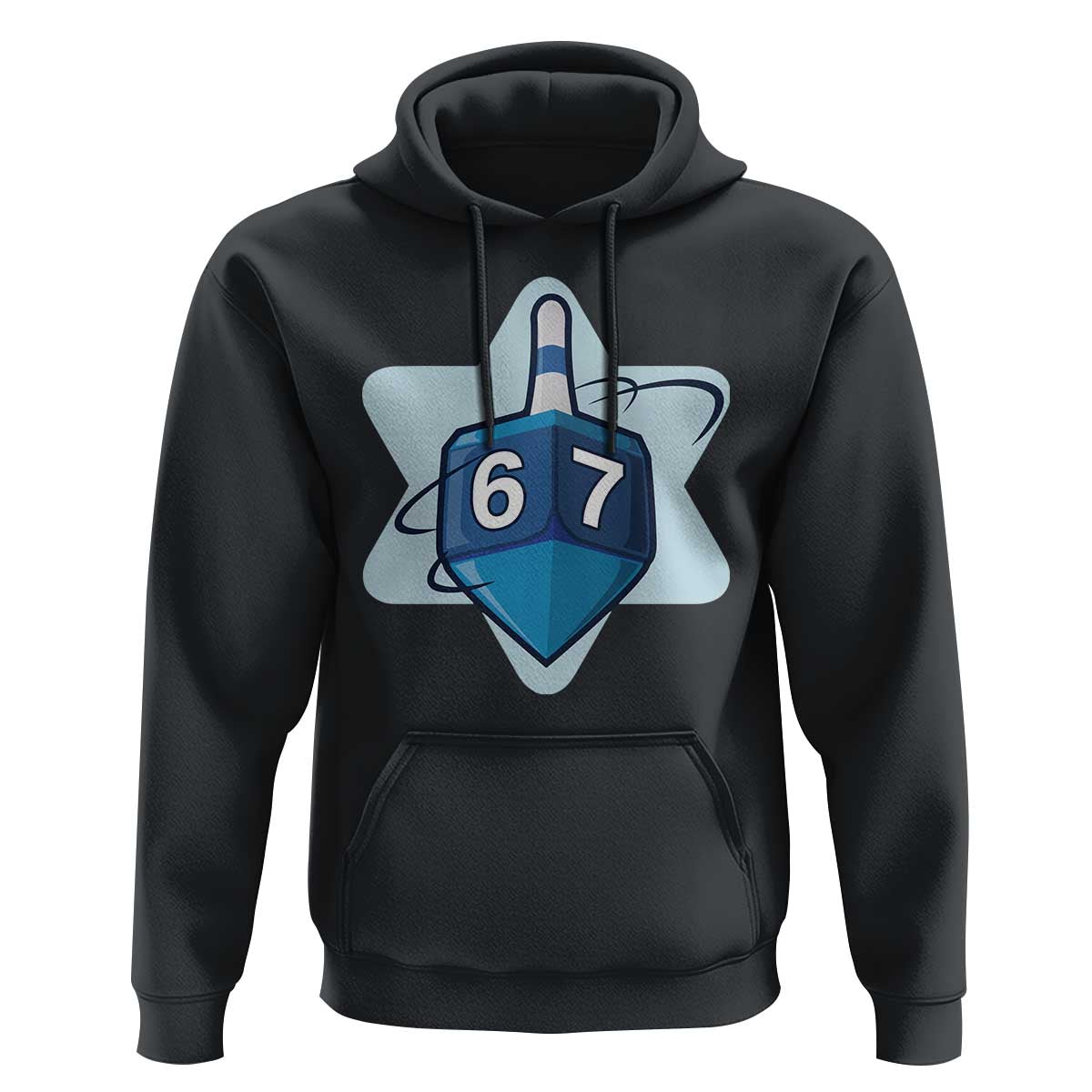 Funny Hanukkah 67 Hoodie Six Seven Meme Dreidel Star Of David - Wonder Print Shop