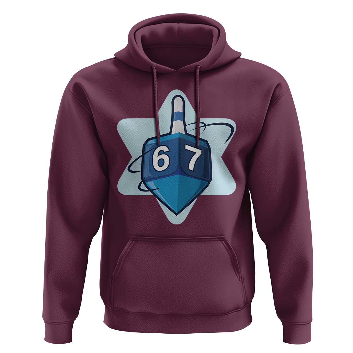 Funny Hanukkah 67 Hoodie Six Seven Meme Dreidel Star Of David - Wonder Print Shop