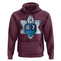 Funny Hanukkah 67 Hoodie Six Seven Meme Dreidel Star Of David - Wonder Print Shop