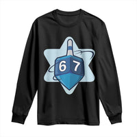 Funny Hanukkah 67 Long Sleeve Shirt Six Seven Meme Dreidel Star Of David - Wonder Print Shop
