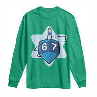 Funny Hanukkah 67 Long Sleeve Shirt Six Seven Meme Dreidel Star Of David - Wonder Print Shop