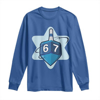 Funny Hanukkah 67 Long Sleeve Shirt Six Seven Meme Dreidel Star Of David - Wonder Print Shop