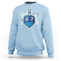 Funny Hanukkah 67 Sweatshirt Six Seven Meme Dreidel Star Of David - Wonder Print Shop