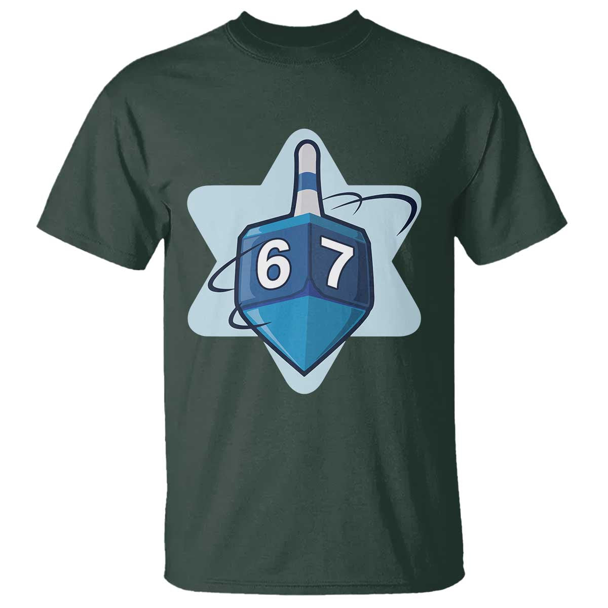 Funny Hanukkah 67 T Shirt Six Seven Meme Dreidel Star Of David - Wonder Print Shop