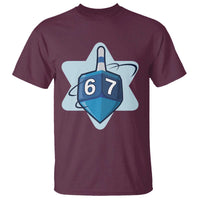 Funny Hanukkah 67 T Shirt Six Seven Meme Dreidel Star Of David - Wonder Print Shop