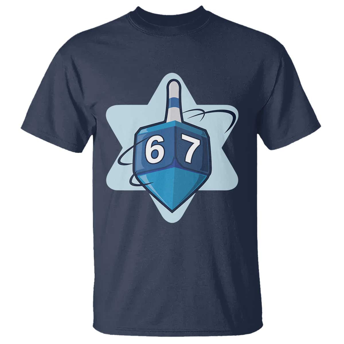 Funny Hanukkah 67 T Shirt Six Seven Meme Dreidel Star Of David - Wonder Print Shop