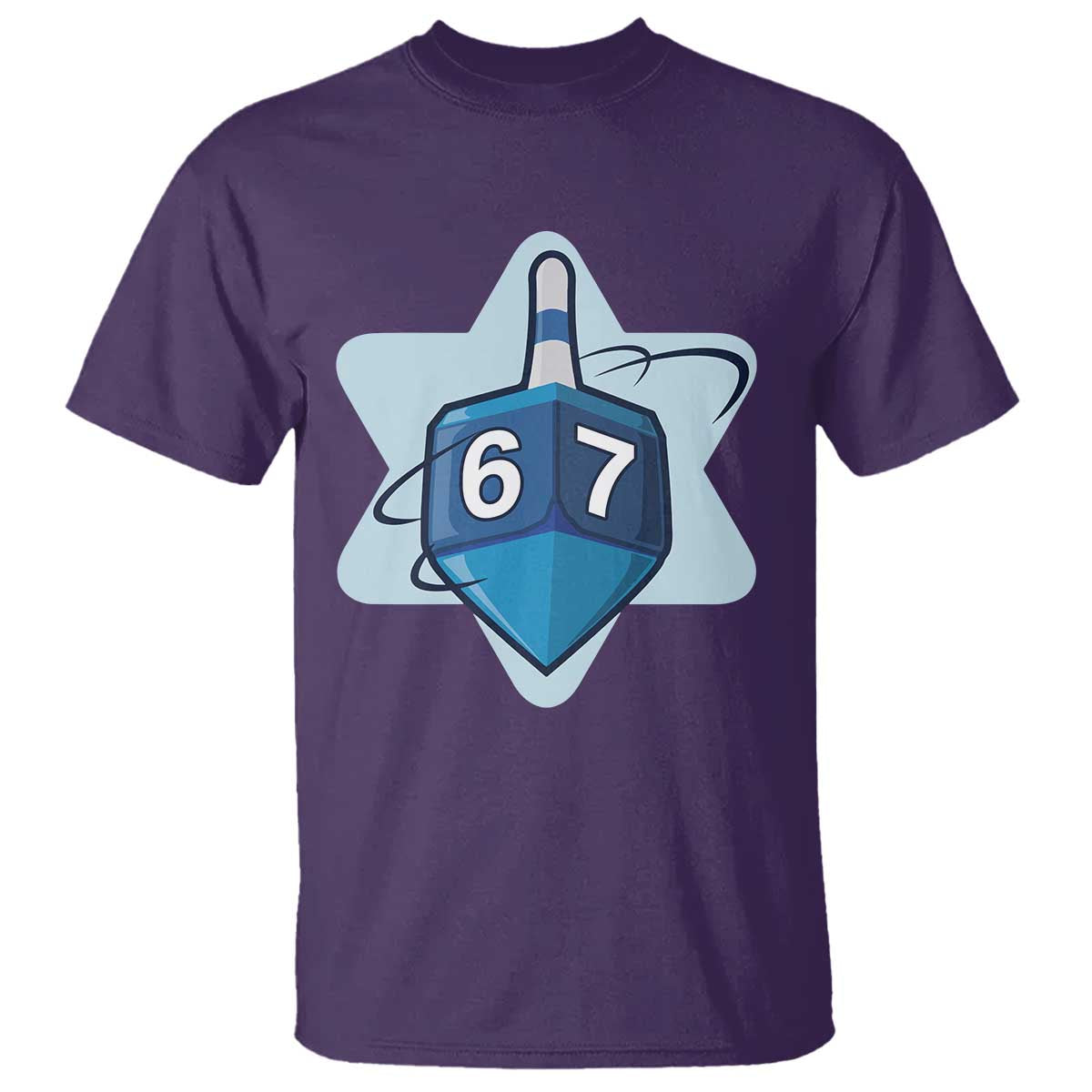 Funny Hanukkah 67 T Shirt Six Seven Meme Dreidel Star Of David - Wonder Print Shop