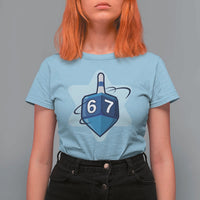 Funny Hanukkah 67 T Shirt For Women Six Seven Meme Dreidel Star Of David - Wonder Print Shop