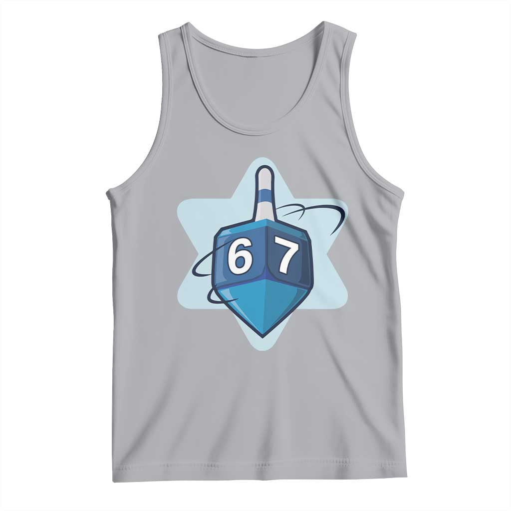 Funny Hanukkah 67 Tank Top Six Seven Meme Dreidel Star Of David - Wonder Print Shop