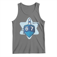 Funny Hanukkah 67 Tank Top Six Seven Meme Dreidel Star Of David - Wonder Print Shop