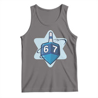 Funny Hanukkah 67 Tank Top Six Seven Meme Dreidel Star Of David - Wonder Print Shop