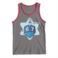 Funny Hanukkah 67 Tank Top Six Seven Meme Dreidel Star Of David - Wonder Print Shop
