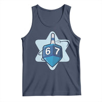 Funny Hanukkah 67 Tank Top Six Seven Meme Dreidel Star Of David - Wonder Print Shop
