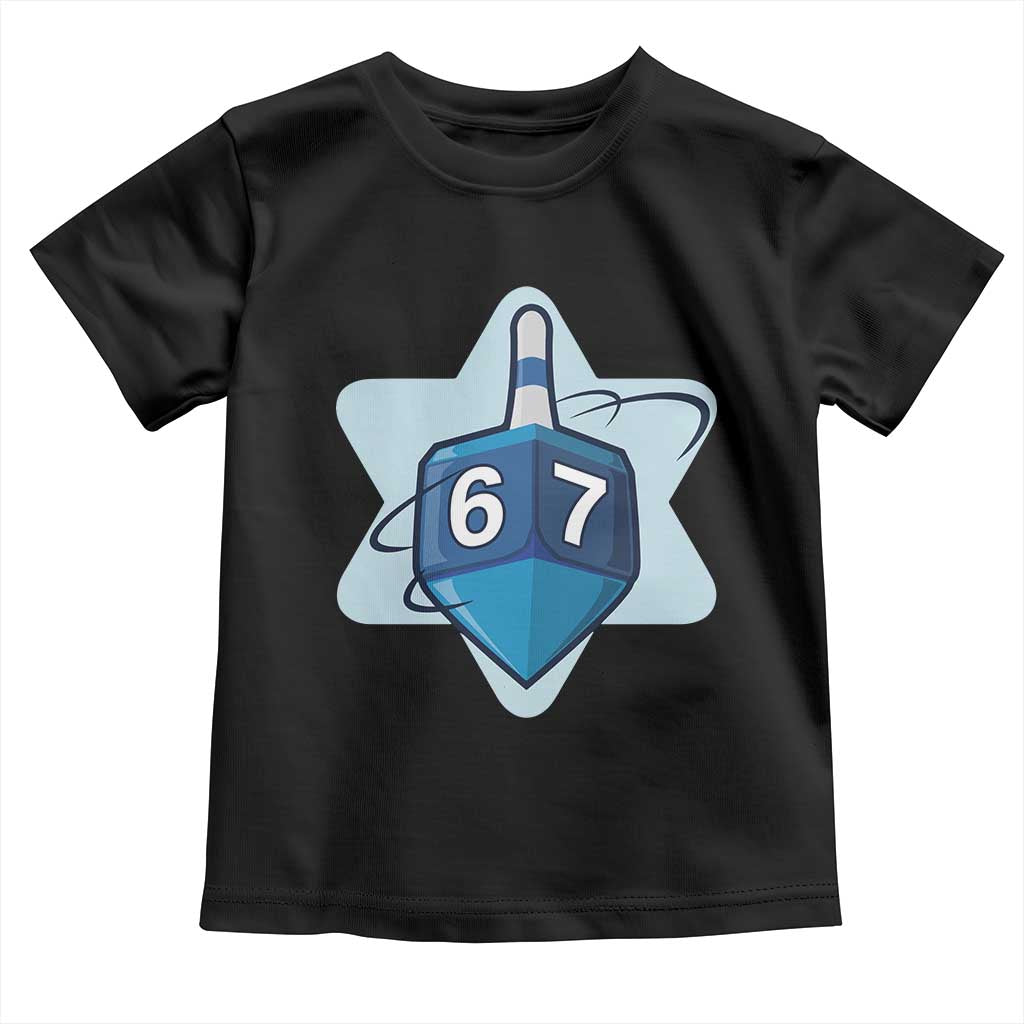 Funny Hanukkah 67 Toddler T Shirt Six Seven Meme Dreidel Star Of David - Wonder Print Shop