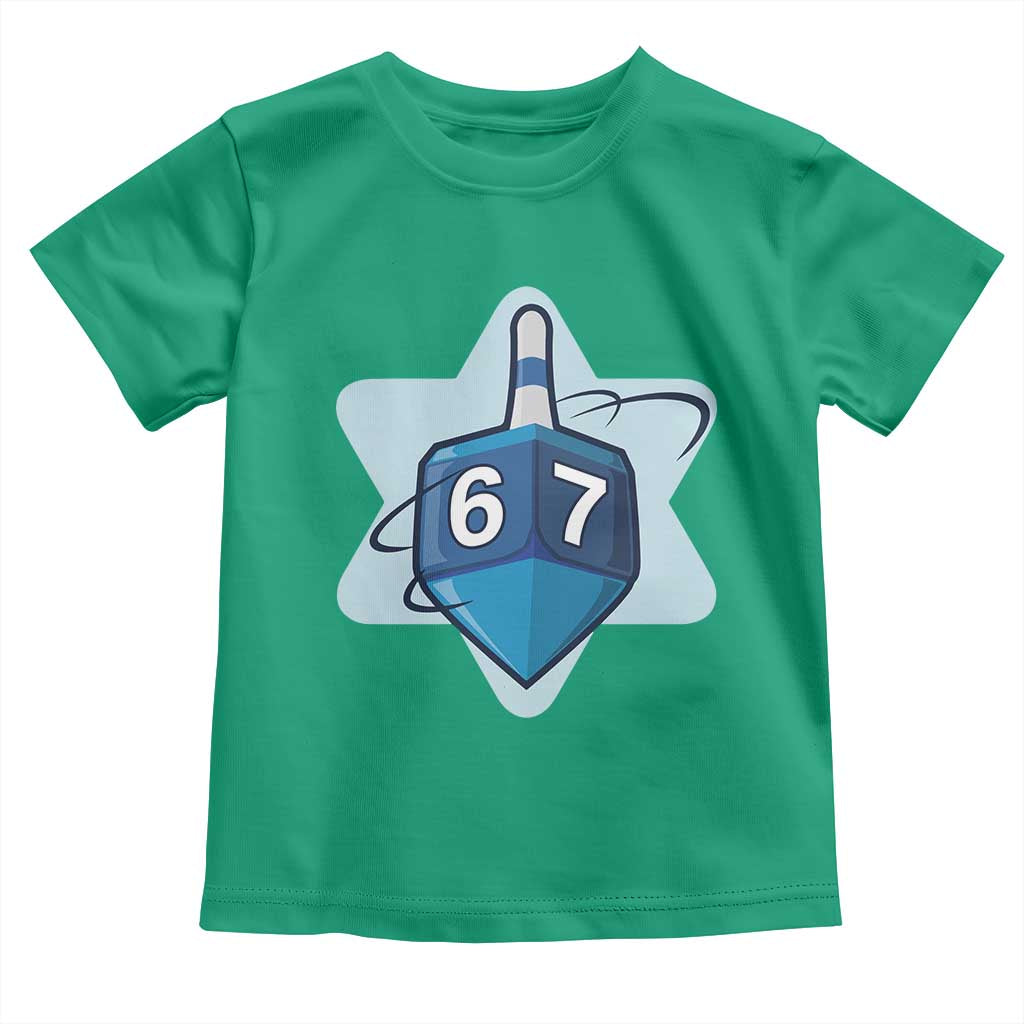 Funny Hanukkah 67 Toddler T Shirt Six Seven Meme Dreidel Star Of David - Wonder Print Shop