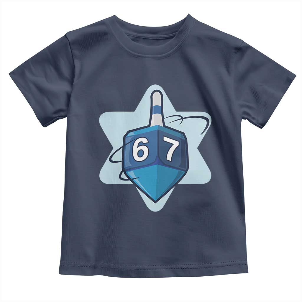 Funny Hanukkah 67 Toddler T Shirt Six Seven Meme Dreidel Star Of David - Wonder Print Shop