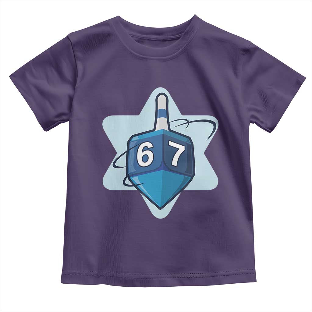 Funny Hanukkah 67 Toddler T Shirt Six Seven Meme Dreidel Star Of David - Wonder Print Shop