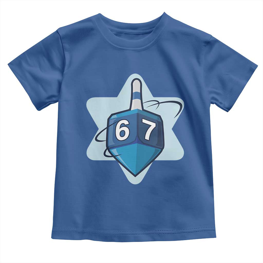 Funny Hanukkah 67 Toddler T Shirt Six Seven Meme Dreidel Star Of David - Wonder Print Shop