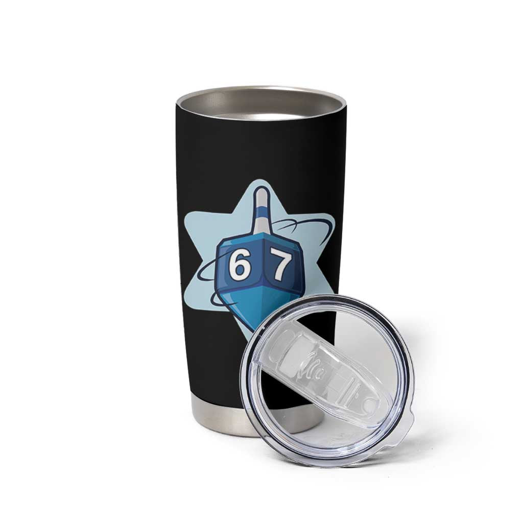 Funny Hanukkah 67 Tumbler Cup Six Seven Meme Dreidel Star Of David - Wonder Print Shop