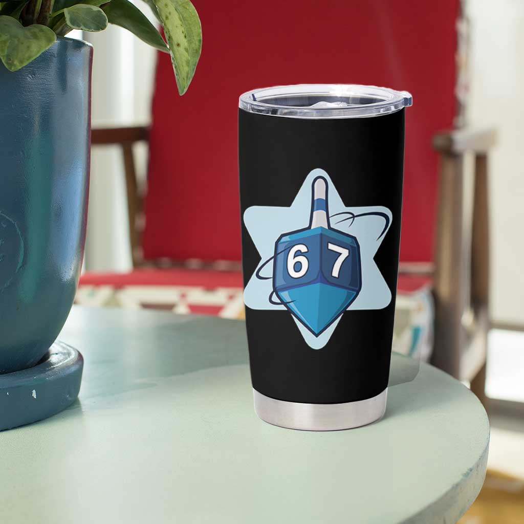 Funny Hanukkah 67 Tumbler Cup Six Seven Meme Dreidel Star Of David - Wonder Print Shop