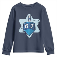 Funny Hanukkah 67 Youth Sweatshirt Six Seven Meme Dreidel Star Of David - Wonder Print Shop