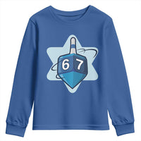 Funny Hanukkah 67 Youth Sweatshirt Six Seven Meme Dreidel Star Of David - Wonder Print Shop