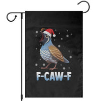 Funny F Caw F Quail Christmas Garden Flag Cartoon Quail Bird Santa Hat Poultry Humor - Wonder Print Shop
