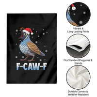 Funny F Caw F Quail Christmas Garden Flag Cartoon Quail Bird Santa Hat Poultry Humor - Wonder Print Shop