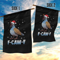 Funny F Caw F Quail Christmas Garden Flag Cartoon Quail Bird Santa Hat Poultry Humor - Wonder Print Shop