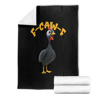 Funny F Caw F Guinea Fowl Throw Blanket Cartoon Guinea Bird Poultry Humor - Wonder Print Shop