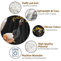 Funny F Caw F Guinea Fowl Throw Blanket Cartoon Guinea Bird Poultry Humor - Wonder Print Shop