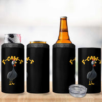 Funny F Caw F Guinea Fowl 4 in 1 Can Cooler Tumbler Cartoon Guinea Bird Poultry Humor - Wonder Print Shop