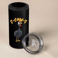 Funny F Caw F Guinea Fowl 4 in 1 Can Cooler Tumbler Cartoon Guinea Bird Poultry Humor - Wonder Print Shop