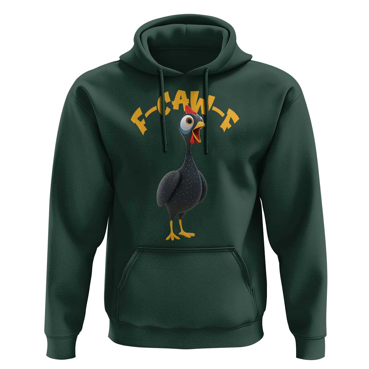 Funny F Caw F Guinea Fowl Hoodie Cartoon Guinea Bird Poultry Humor - Wonder Print Shop