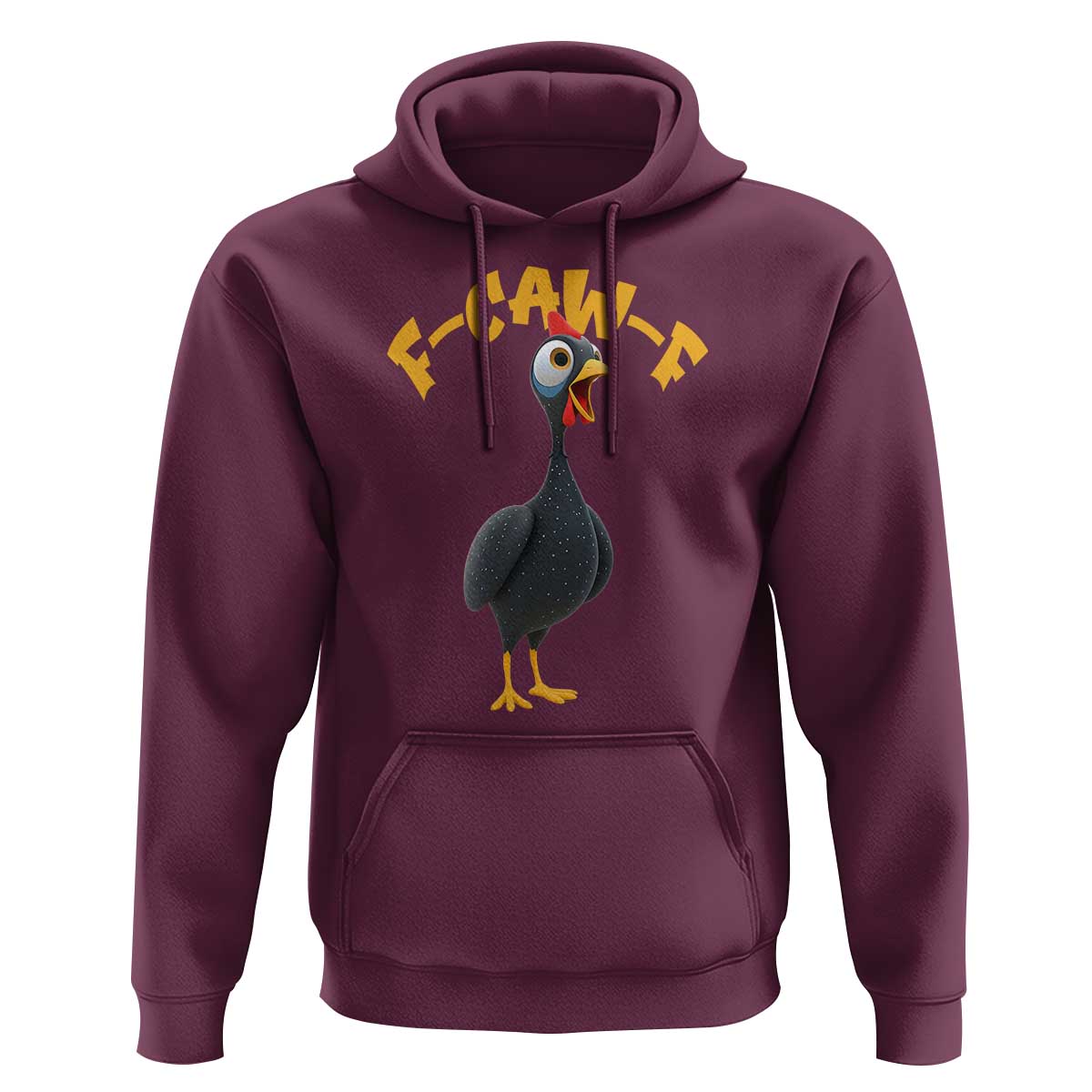 Funny F Caw F Guinea Fowl Hoodie Cartoon Guinea Bird Poultry Humor - Wonder Print Shop