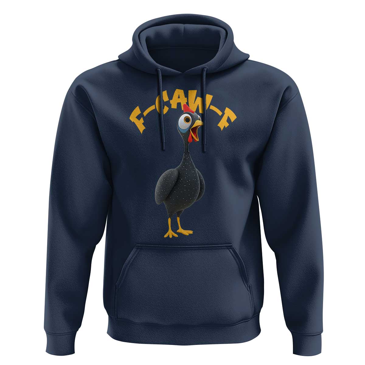 Funny F Caw F Guinea Fowl Hoodie Cartoon Guinea Bird Poultry Humor - Wonder Print Shop