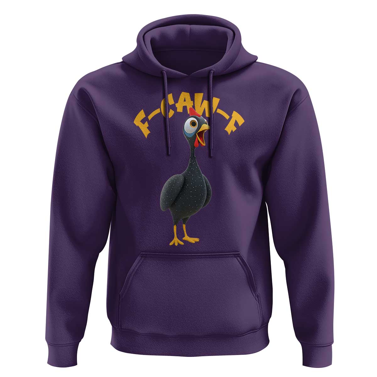 Funny F Caw F Guinea Fowl Hoodie Cartoon Guinea Bird Poultry Humor - Wonder Print Shop