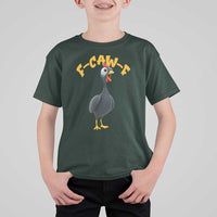 Funny F Caw F Guinea Fowl T Shirt For Kid Cartoon Guinea Bird Poultry Humor - Wonder Print Shop