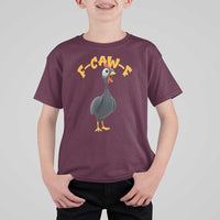 Funny F Caw F Guinea Fowl T Shirt For Kid Cartoon Guinea Bird Poultry Humor - Wonder Print Shop