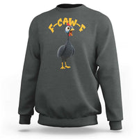 Funny F Caw F Guinea Fowl Sweatshirt Cartoon Guinea Bird Poultry Humor - Wonder Print Shop