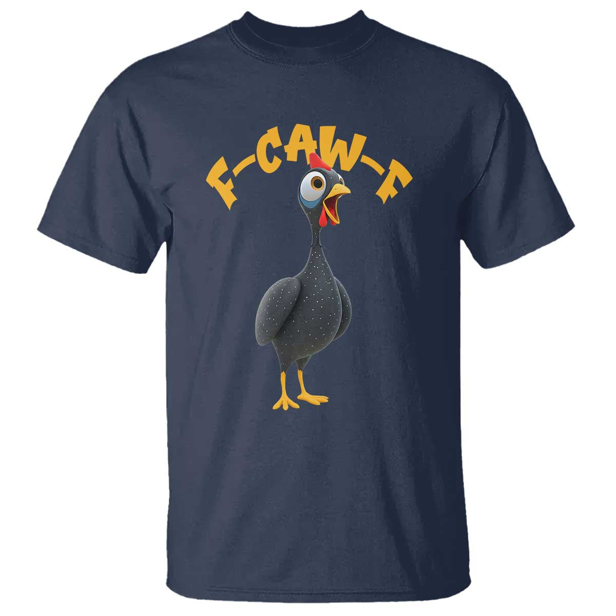 Funny F Caw F Guinea Fowl T Shirt Cartoon Guinea Bird Poultry Humor - Wonder Print Shop