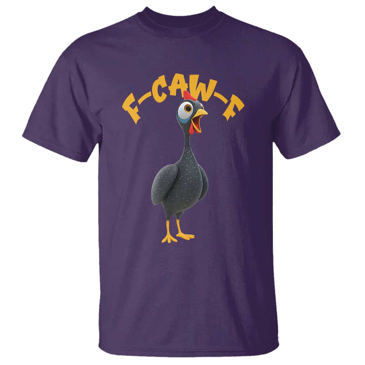 Funny F Caw F Guinea Fowl T Shirt Cartoon Guinea Bird Poultry Humor - Wonder Print Shop