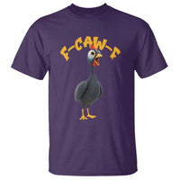 Funny F Caw F Guinea Fowl T Shirt Cartoon Guinea Bird Poultry Humor - Wonder Print Shop