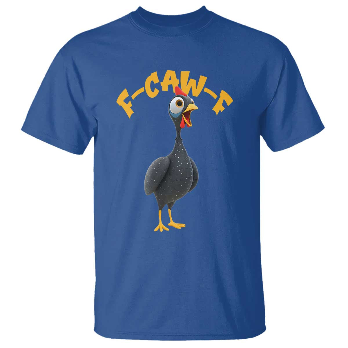Funny F Caw F Guinea Fowl T Shirt Cartoon Guinea Bird Poultry Humor - Wonder Print Shop