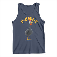 Funny F Caw F Guinea Fowl Tank Top Cartoon Guinea Bird Poultry Humor - Wonder Print Shop