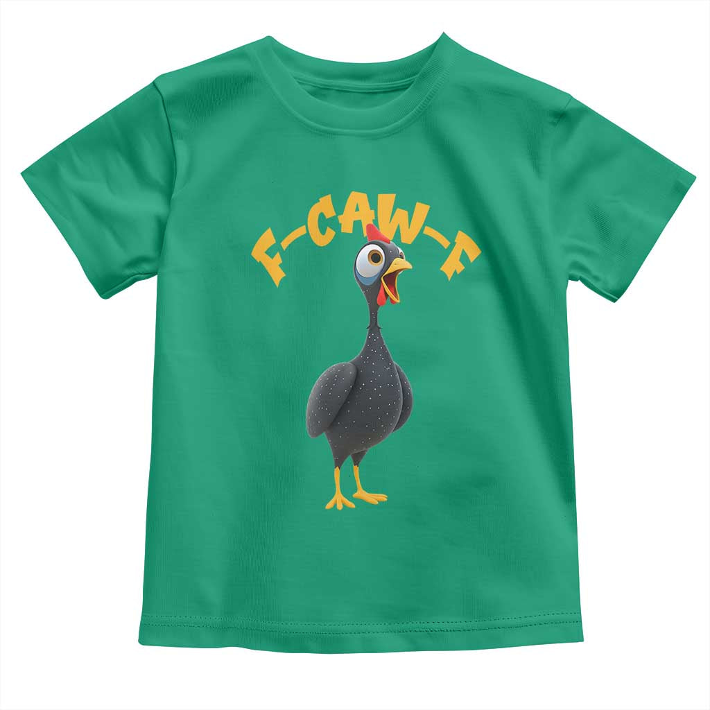 Funny F Caw F Guinea Fowl Toddler T Shirt Cartoon Guinea Bird Poultry Humor - Wonder Print Shop