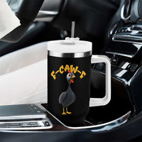 Funny F Caw F Guinea Fowl Tumbler With Handle Cartoon Guinea Bird Poultry Humor - Wonder Print Shop