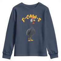 Funny F Caw F Guinea Fowl Youth Sweatshirt Cartoon Guinea Bird Poultry Humor - Wonder Print Shop