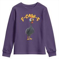 Funny F Caw F Guinea Fowl Youth Sweatshirt Cartoon Guinea Bird Poultry Humor - Wonder Print Shop